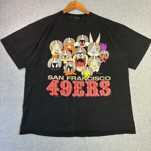 San Francisco 49ers Looney Tunes NFL 1995 Warner Bros T-Shirt Mens XL Vintage